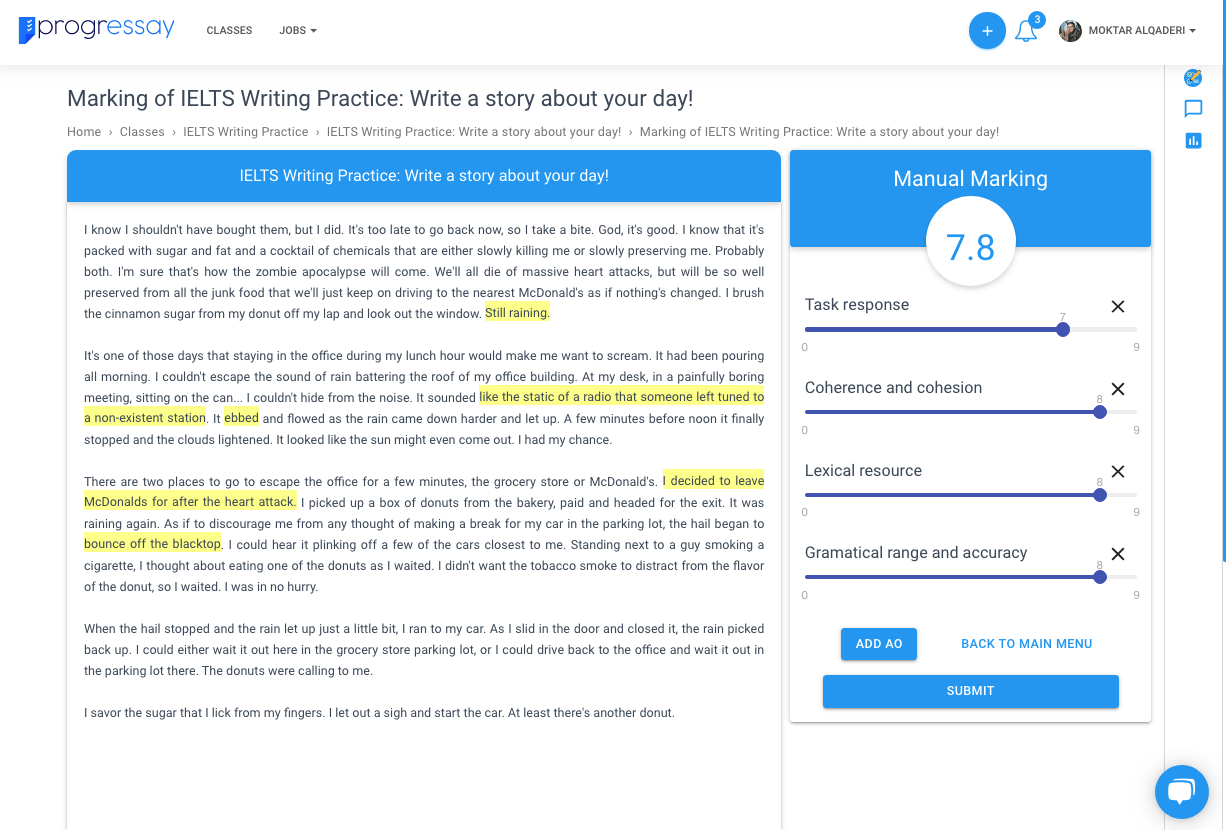 Progressay, marking reliability, exams, gcse, accurac, essay marking, essay marking tool, e-marking, automated marking